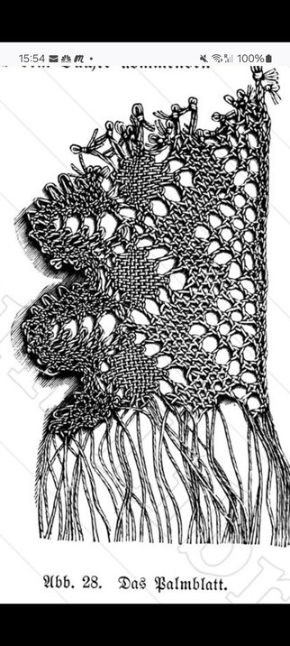 Bobbin lace pattern The Palm Leaf