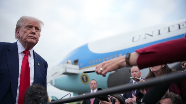 Trump is in to Scotland to golf, meet UK's Starmer : NPR