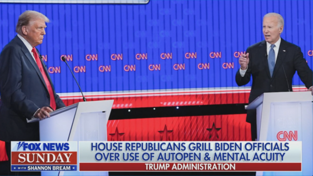 Scene from the Trump/Biden debate.