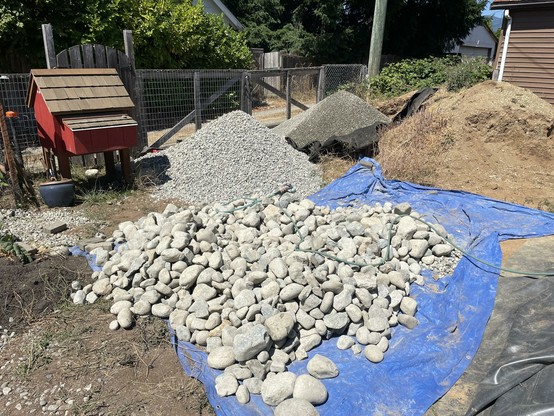 The final piles of large, small and tiny rock.