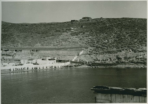 Gyaros Island of Exile - ICRC V-P-HIST-E-05825.JPG 13.06.1948 - Ghioura island, penitentiary camp nr.4. Bread duty (for the inmates of camps nr.1, 2 and 3.