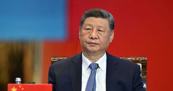 Photo fournie par le service de presse de la présidence kazakhe de Xi Jinping à Astana, la capitale kazakhe, le 17 juin 2025