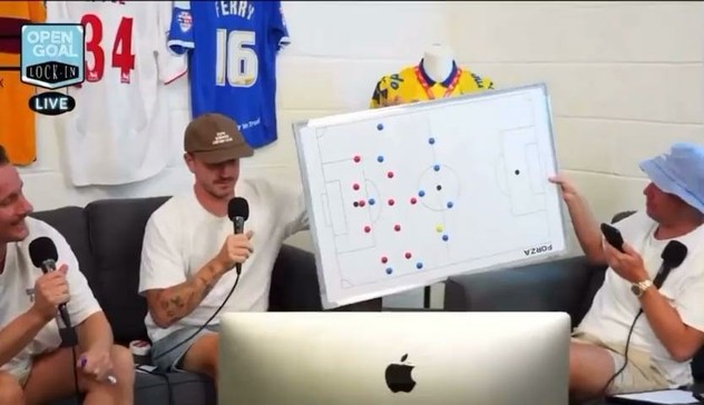 Andy Halliday (on Open Goal!!) breaking down Martin’s tactical setup