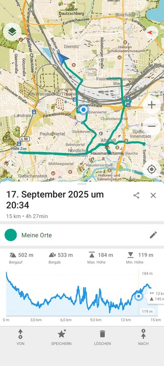 neue APP zur Aufzeichnung ist gewöhnungsbedürftig, aber tut erstmal, was es soll.auf der Karte einfach gehalten, Höhen und timing werden eindeutig besser angezeigt als in osmant.