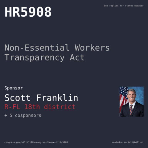 Description of HR5908, and a depiction of its sponsor, Scott Franklin. Description of HR5908, and a depiction of its sponsor, Scott Franklin.