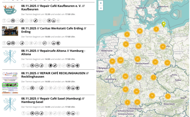 Anstehende Reparatur Cafes.