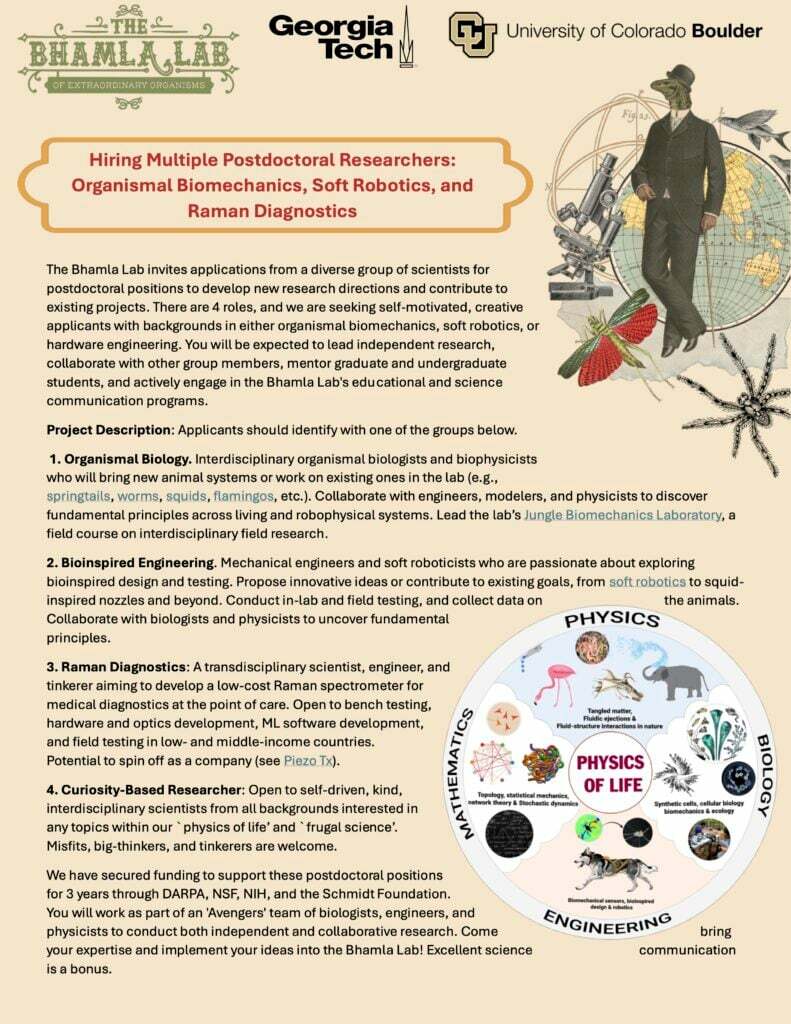 Postdoc Fellow in Bhamla Lab
