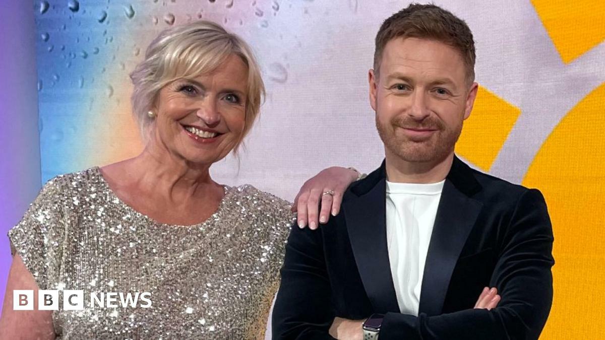 BBC weather presenters Carol Kirkwood and Tomasz Schafernaker