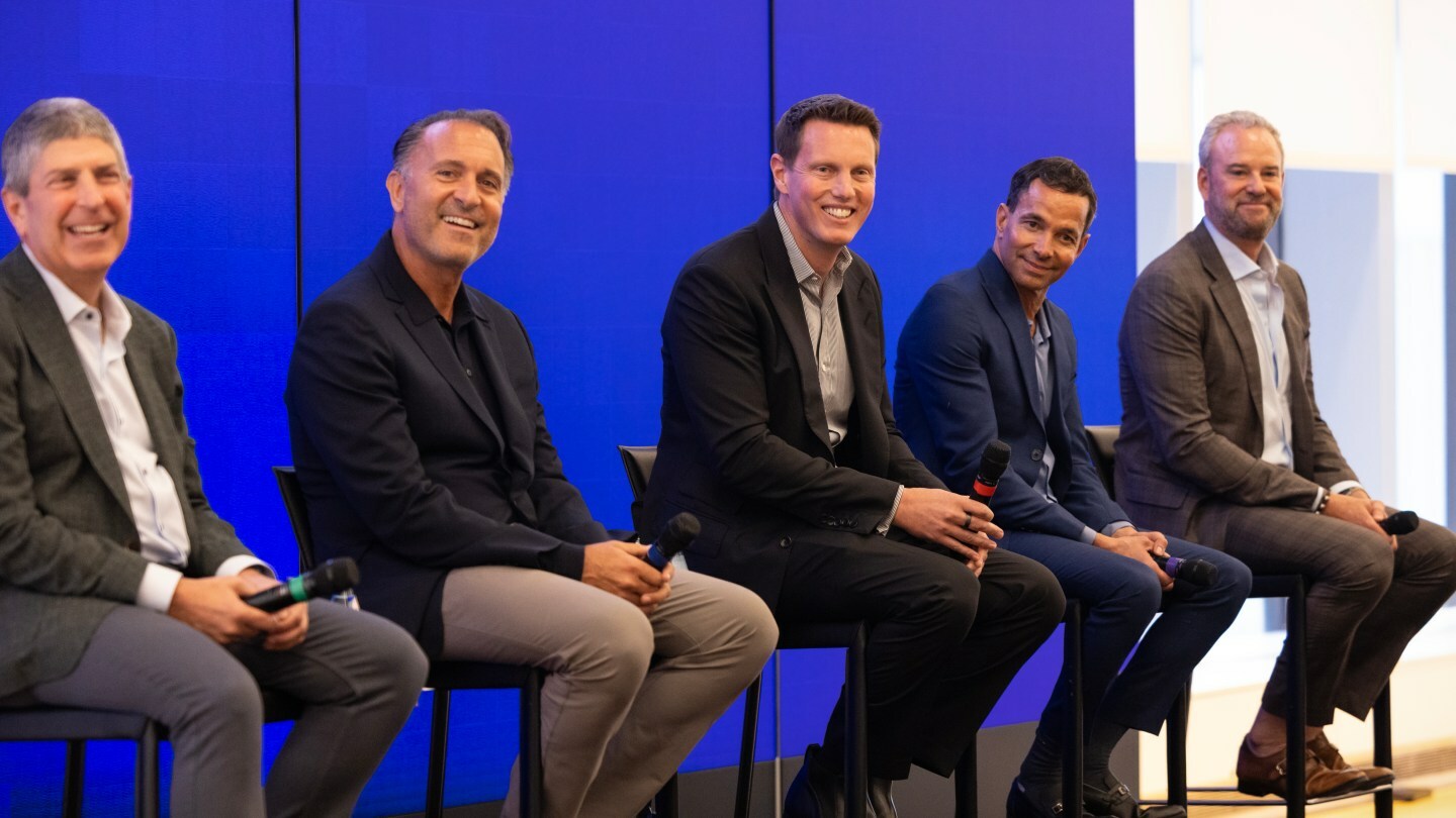 Jeff Shell, Gerry Cardinale, David Ellison, George Cheeks, Andy Gordon.