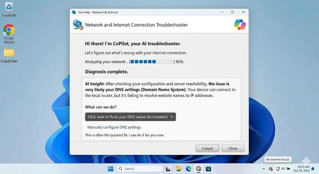 Network and Internet Troubleshooter with AI