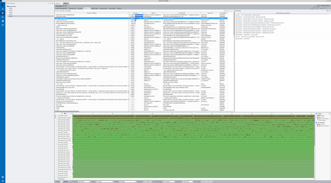 VTune profiler screenshot showing 10 seconds spent in scanf