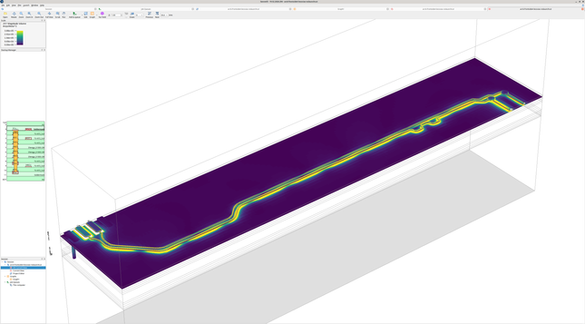 Sonnet current density view, generally looks happy and well behaved