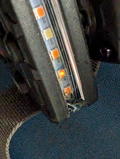 Another view showing what looks like greenish brown corrosion along this side