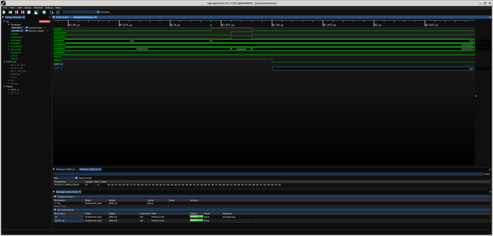 Screenshot of ngscopeclient looking at an APB bus inside an FPGA