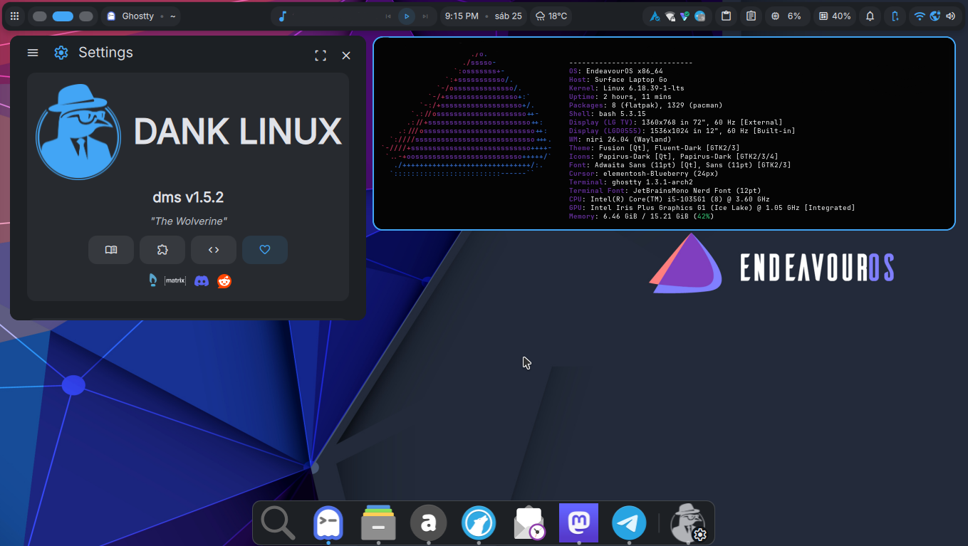 Dank linux installation on endeavourOS