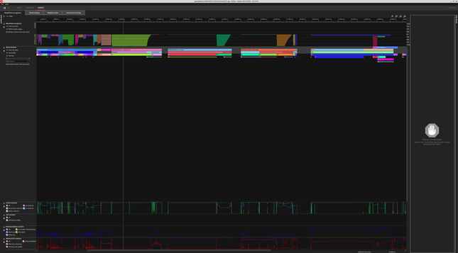 Screenshot of Radeon GPU Profiler zoomed in so the PAM3 edge detector fills most of the timeline
