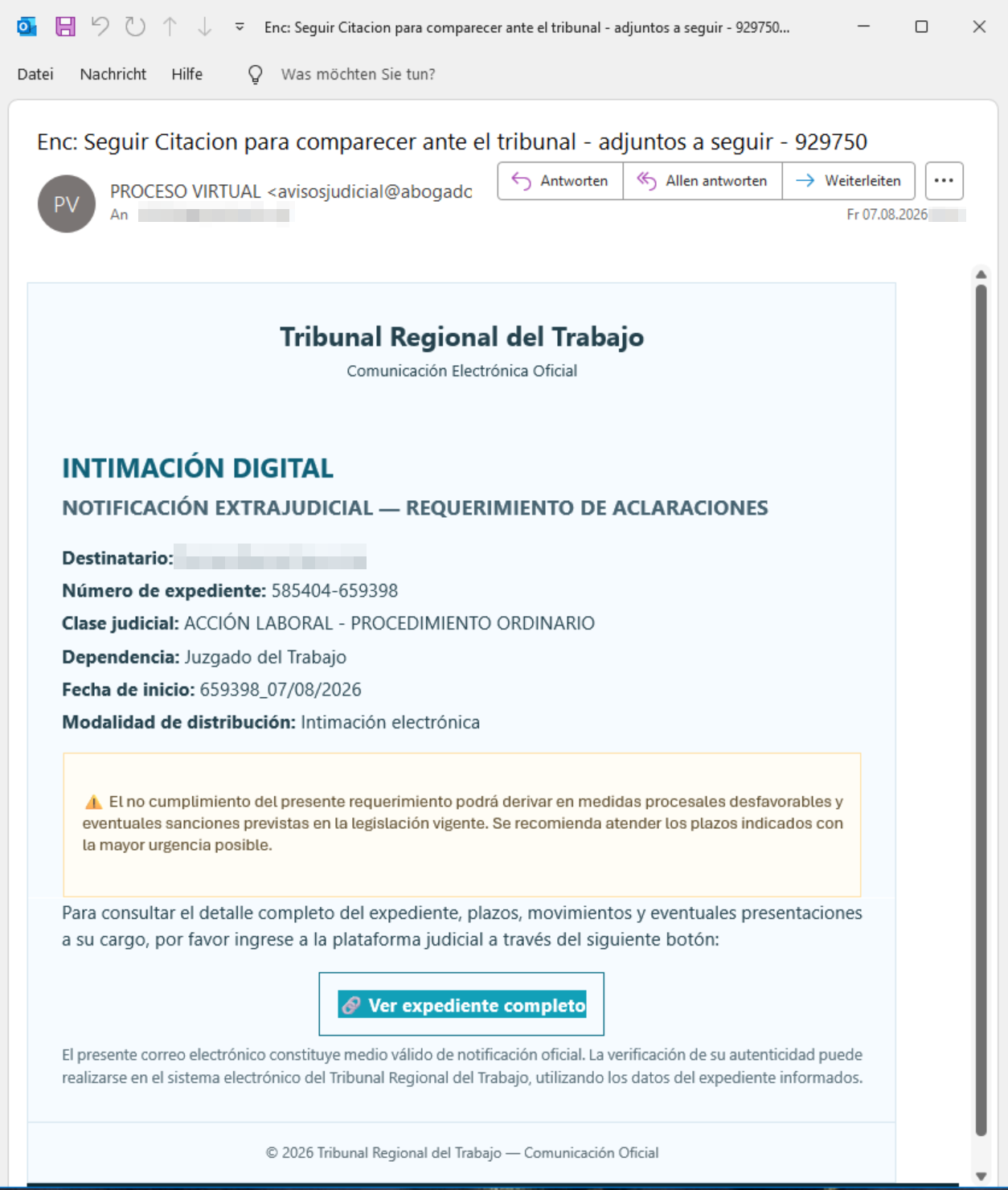 Grandoreiro malspam targeting LatAm internet users