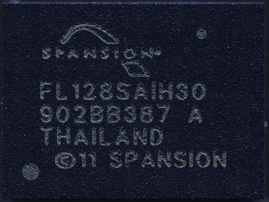 BGA top side marked
(Spansion logo)
FL128SAIH30
902BB387 A
THAILAND
(C) 11 SPANSION