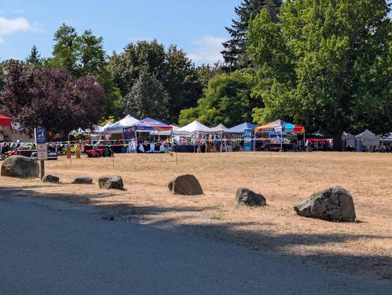 Vendor tents at a pride festival