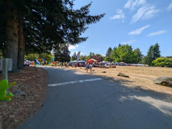 Another angle of the festival booths