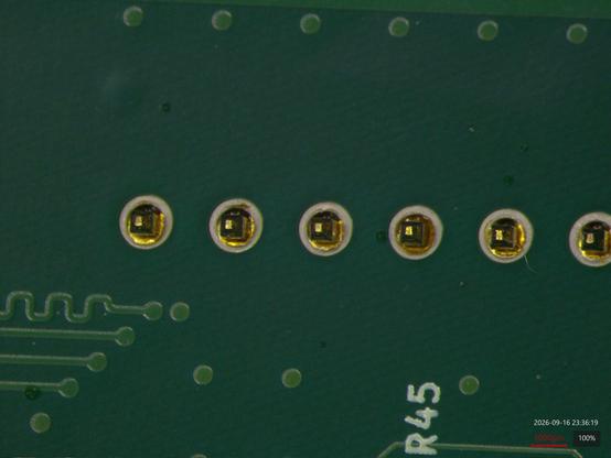 Pin header with flux residue