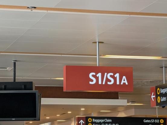 Airport gate S1 reminding me of the DB S1 Dortmund-Solingen route