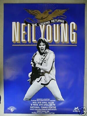 Neil Young and the Restless in Melbourne poster, 1989-04-12 at the
National Tennis Centre.
