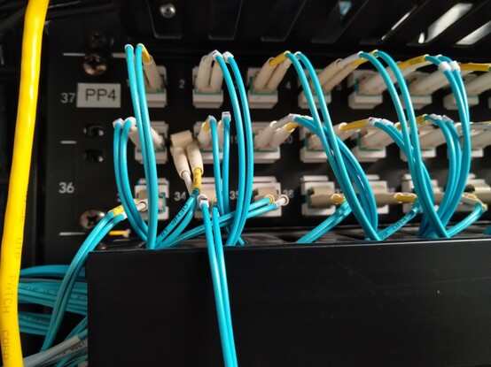 Closeup of the temporary connection