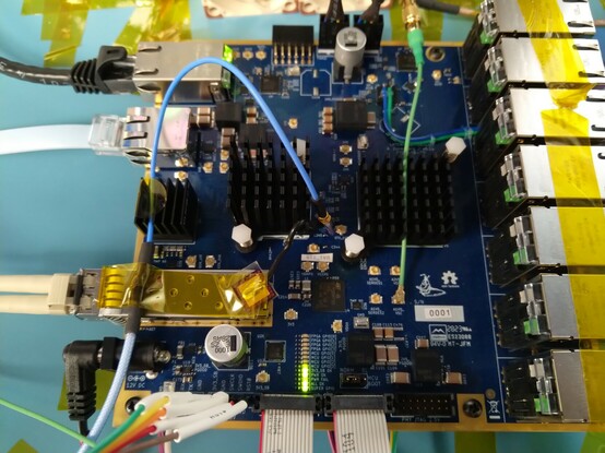 Closeup of AKL-PT5 on QSGMII TX pair