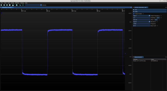Squarewave trigger output