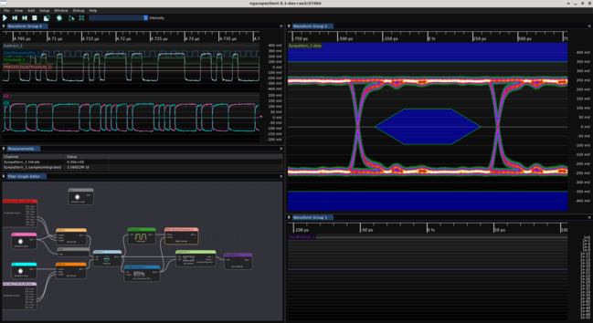ngscopeclient screenshot showing the reflection