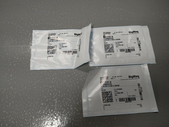 Order of 50 22.1K ohm resistors split into three bags of 13, 11, and 26 parts