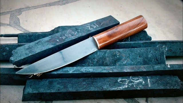 Youtube thumbnail image for the video: Making a Knife from Wrought Iron Wagon Wheels: Recycling History