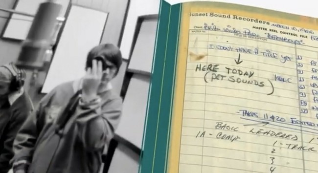 Brian Wilson at the Capital recording studios with the Wrecking Crew during the recording of Pet Sounds, 1966. 

source https://www.loudersound.com/music/albums/brian-wilson-beach-boys-pet-sounds