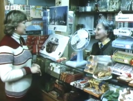 Phyllis at work in her shop. 