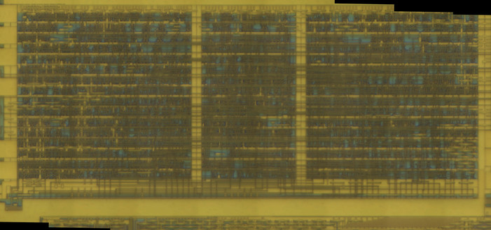 Closeup of standard cell logic