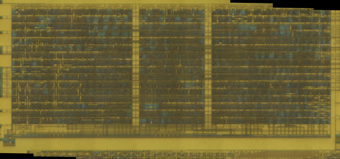 Closeup of standard cell logic