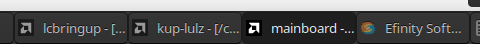 Taskbar showing three Vivado instances and an Efinity instance open simultaneously