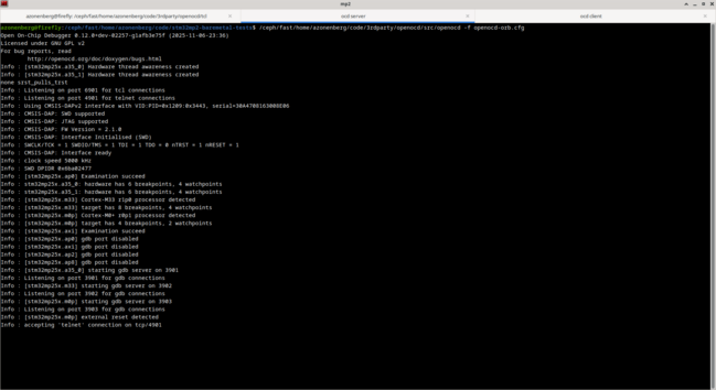 OpenOCD detecting all of the processor cores on a STM32MP257