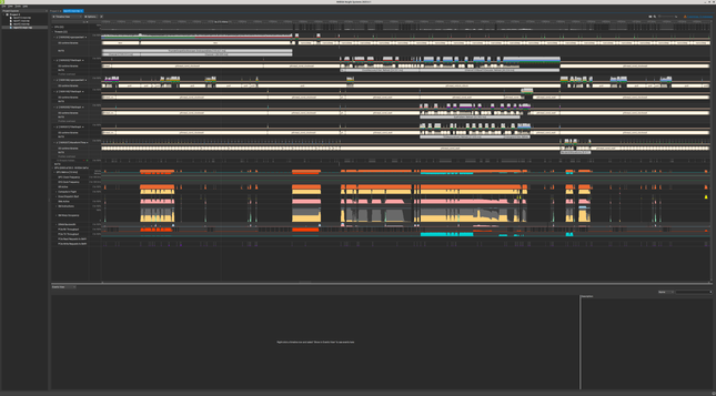 NVIDIA NSight Systems profiler showing a trace of GPU and CPU usage over time as ngscopeclient acquires and processes a single waveform