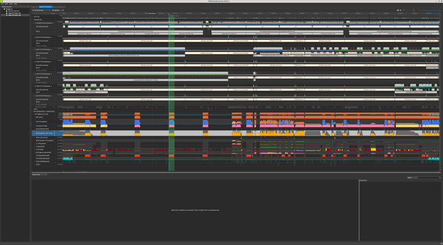 NSight Systems plot of shader execution time